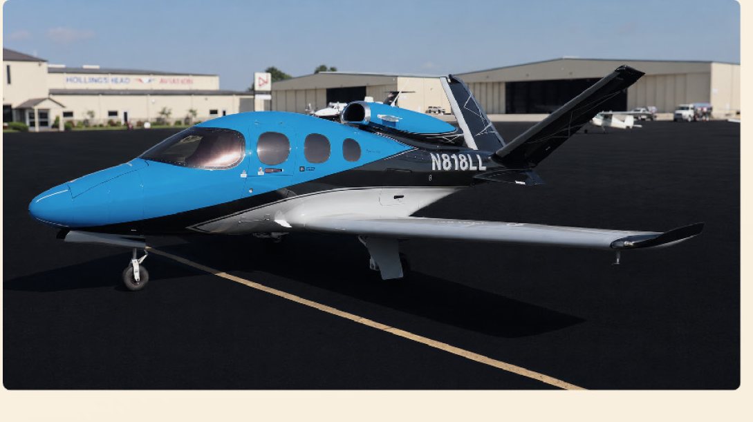 2021 Cirrus Vision SF50 G2+ on the ramp